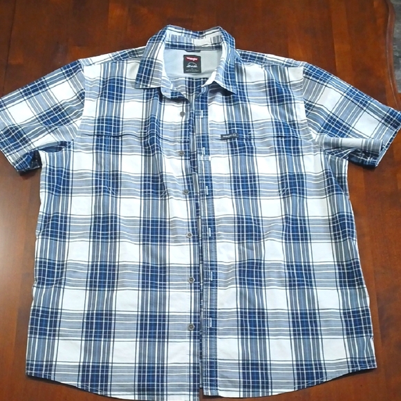 Men's Wrangler  Blue Plaid Shirt, XL , pre-owned,  excellent conditions - Picture 1 of 5